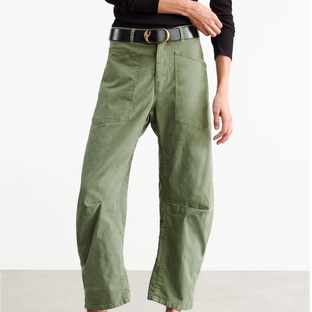 Nili  Lotan Camo Green Shon Pants - Size 4 - Barrel Leg